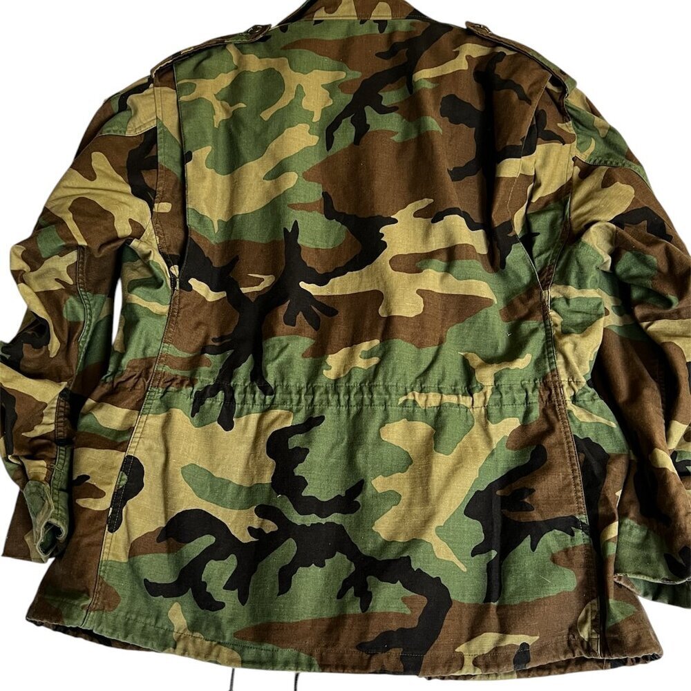 Mil-Tec Jacket Men Large Green Camo Full Zip Heavyweight Hood Hunting Outdoor - Picture 12 of 12